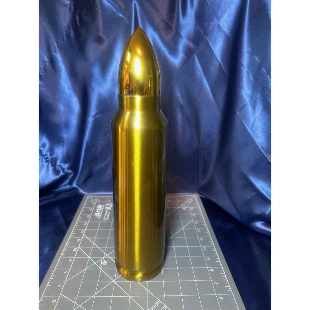 Hogg Outfitters Bullet 32oz Insulated Water Bottle With Cup/lid -Brass Cartridge